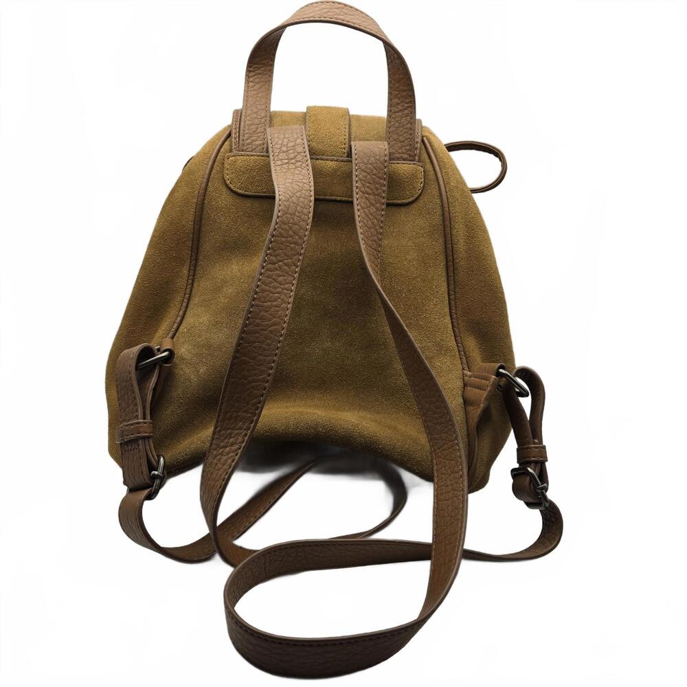 DSI America Backpack Style Suede Leather Purse with Western Buckle Detail - Picture 2 of 9